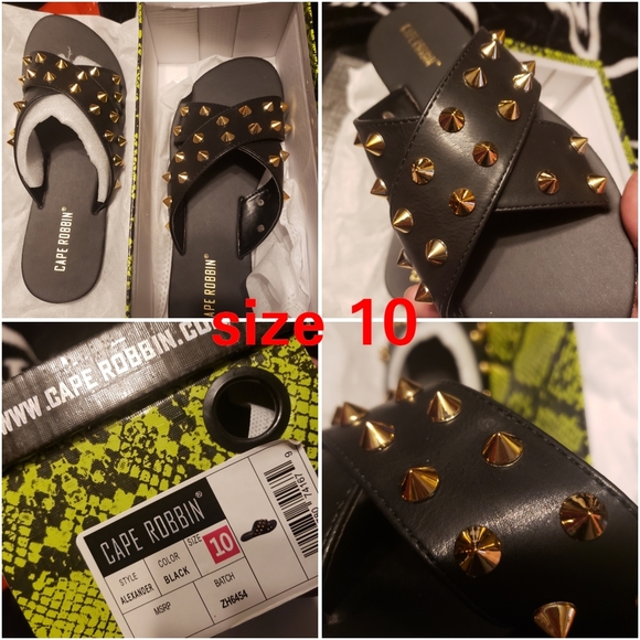 Cape Robin Spike Sandals 🖤💛 - Picture 1 of 1